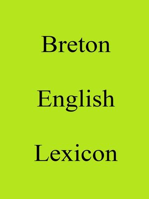 cover image of Breton English Lexicon